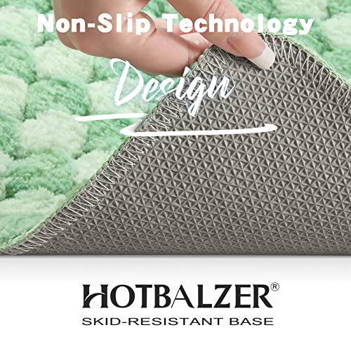 Hotbalzer Bath Rugs For Bathroom Non-Slip, Bathroom Rugs Extra Soft Plush Water Absorbent Bath Mats, Machine Washable Small Bath Carpet For Bathroom Floor, Tub And Shower (16 * 24, Green) #TOP3