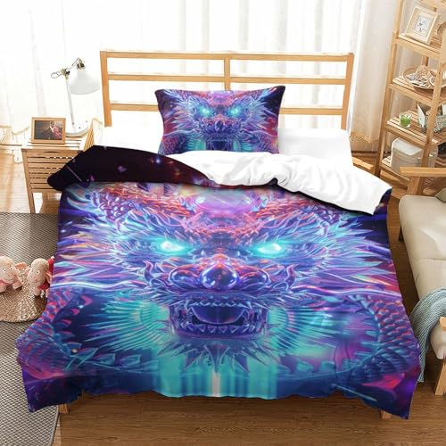 Housse de couette dragon 3D en microfibre pour décorer la chambre ado - 2