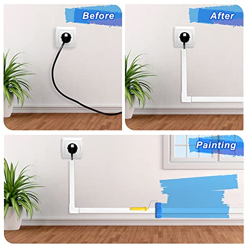 LZEOY Wire Covers for Cords Kit-392.5in Wire Hiders for TV on Wall, White Cord Cover Wall, Cord Hider Wall Mounted TV, TV Cable Hider Wall Kit for Wire Cover, Cord Concealer, 25 x L15.7 W 0.95H 0.55in