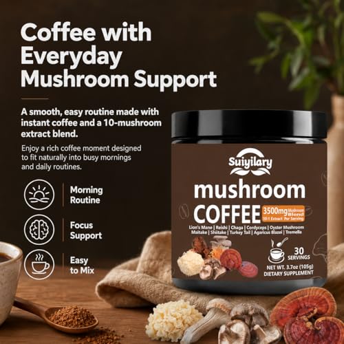 Suiyilary 10 Mushroom Coffee with Arabica