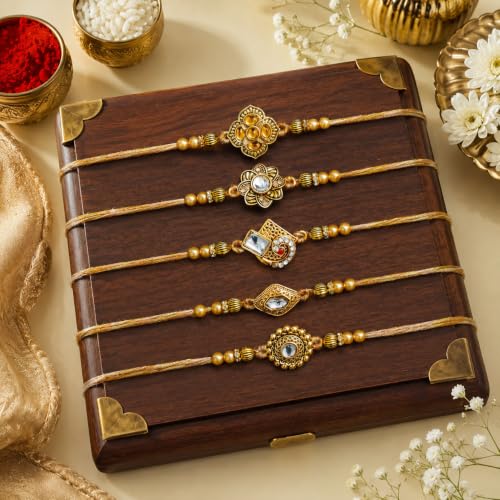 Image of Dreamica Rakhi Set for Brother with Greeting Card And Tilak Set