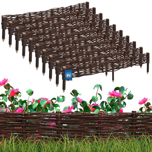 KOTARBAU® 10er Set Beetbegrenzung aus Weide 100 x 10 cm Weidengeflecht Garten Beeteinfassung für Blumen und Gemüse Rasenkanten KOTARBAU® 10er Set Beetbegrenzung aus Weide 100 x 10 cm Weidengeflecht Garten Beeteinfassung für Blumen und Gemüse Rasenkanten