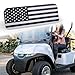 American Flag Plate, Fits E-Z-GO Golf Cart Front Name Plate Inserts Exterior Accessories, Fits EZGO 2008-2017 RXV, 2014-2022 TXT, 2010-2022 Valor, 2012-2016 Terrain, 2017-2022 Elite(Black & Grey)