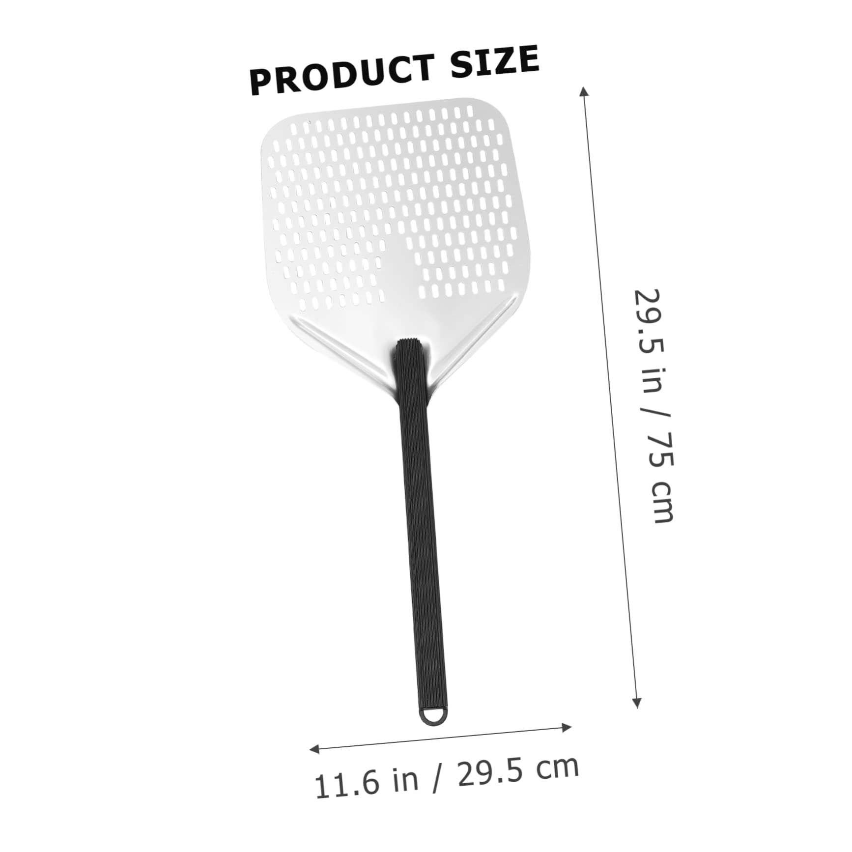 Cabilock 1Pc Perforated Pizza Peel Professional Pizza Spatula with Handle Heavy Duty Turning Pizza Shovel for Transfer for Oven and Grill