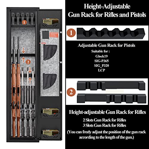 KAER 35 Gun Safe,Gun Safes for Home Rifle and Pistols,Rifle Safe,Gun