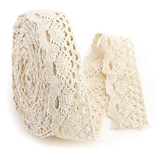 Idongcai Lace Trim For Sewing Vintage Wide Lace Ribbon Crochet Lace Scalloped Edge For Home Decoration Diy Sewing Craft Supply 1.5'' X 15Yards/Lot (7#) #TOP27