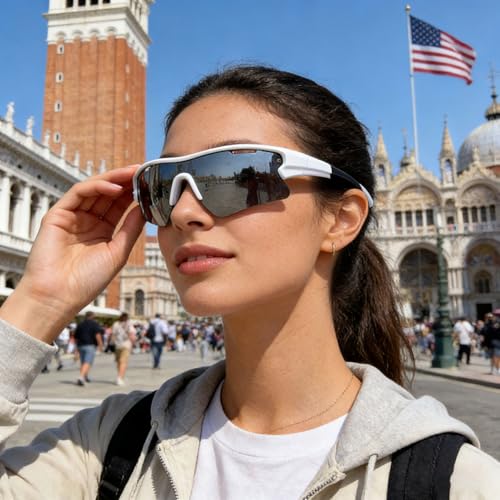 HPLRZXI 4 Pairs of Sports sunglasses Cycling Sunglasses for Men Women Youth Baseball Cycling Fishing motorcycle Running golf, UV Protection. - image 5