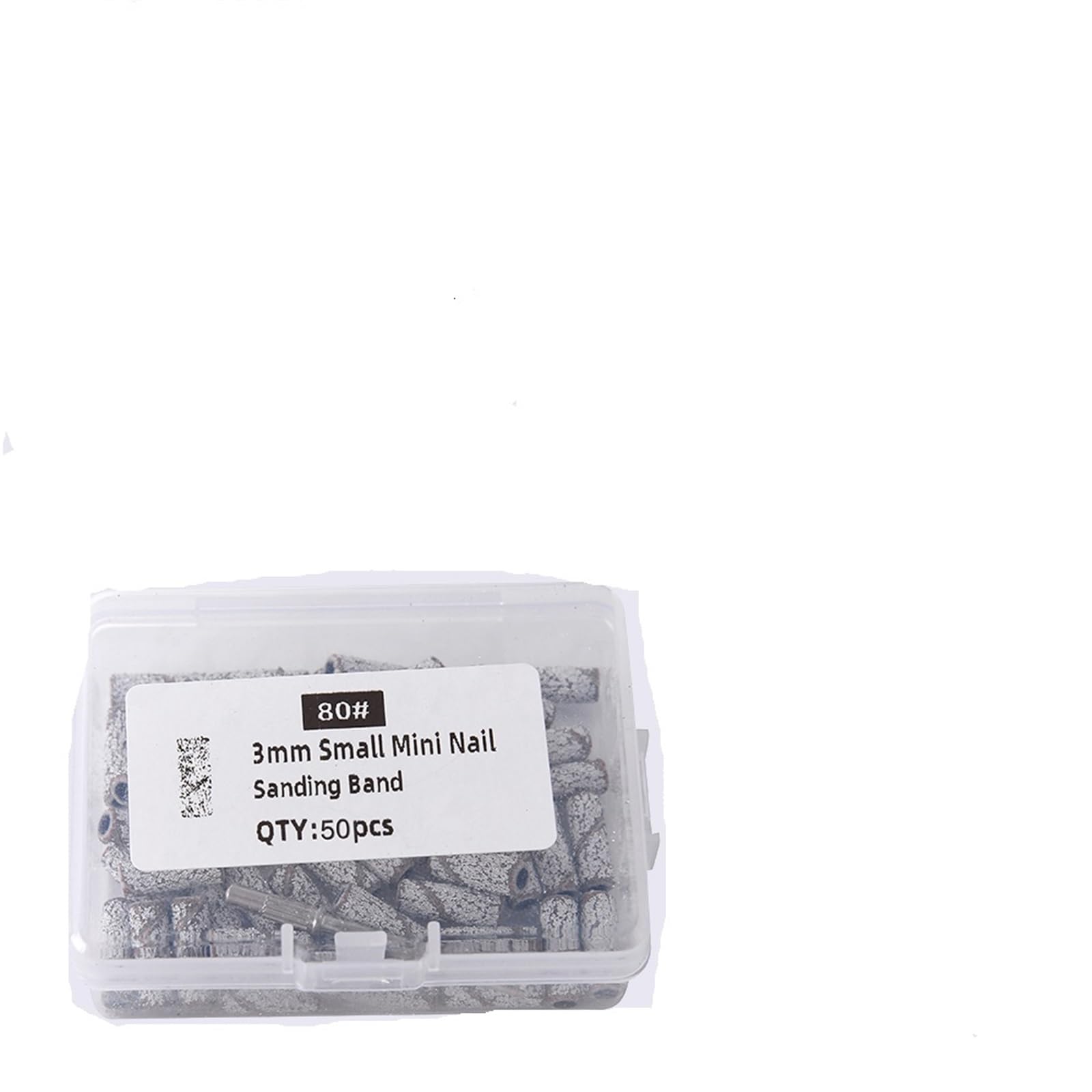For perforación de uñas, fresado, manicura, salón, accesorio de papel de lija(50pcs 80 grit)