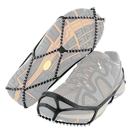 Yaktrax Walker Traction Cleats for Snow and Ice, Black, Medium