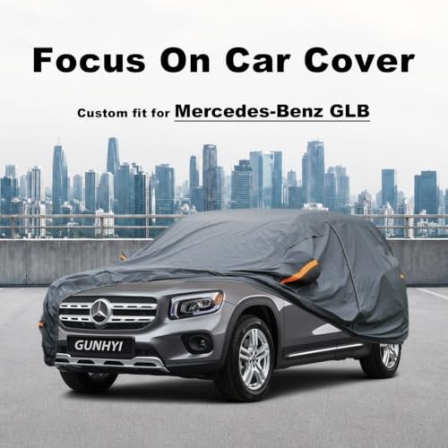 Image of GUNHYI Premium Car Cover Custom Fit Mercedes-Benz GLB, 16 Layers Heavy Duty Car Cover Waterproof All Weather with Zipper Door for Sun Rain Snow Dust Uv Protection