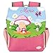 Mein Zwergenland Kindergartenrucksack Happy Knirps NEXT Print mit Name Eule Pilz, 6L, Pink