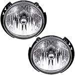 AUTOANDART Replacement Set Driver and Passenger Halogen Headlights Compatible with 2007-2017 Wrangler 2018 Wrangler JK 55078149AC 55078148AC