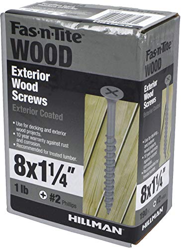 Tornillos para Madera con Epoxi Exterior Gris #8 x 1-1/4", Paquete de 181 miniatura 7