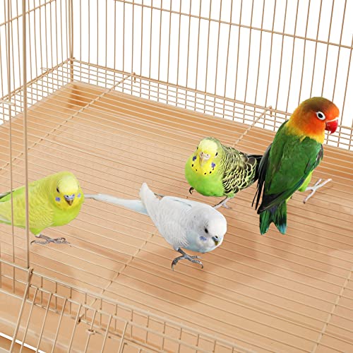 Yaheetech Double Story Flight Bird Cage with Rolling Stand Extra Space Slide-Out Tray Wood Perches for Small Birds - Image 5