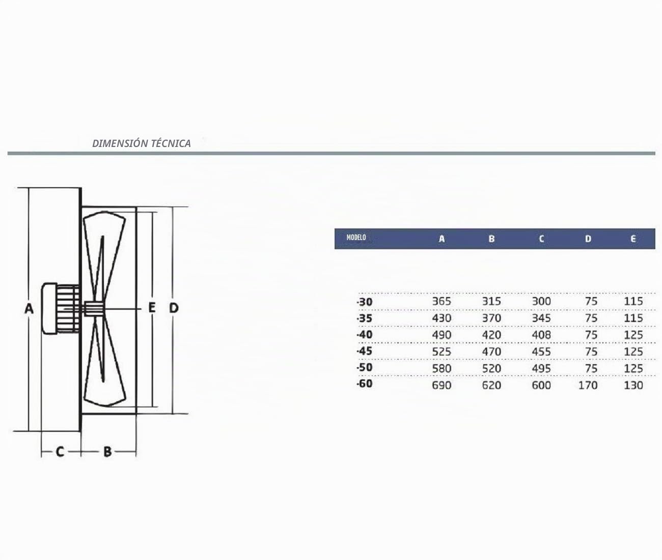 500mm Ventilador Industrial Ventilación Extractor Ventiladores ventiladore industriales Axial axiales extractores aspiracion mura pared ventana extractore Helicoidal Helicoidales