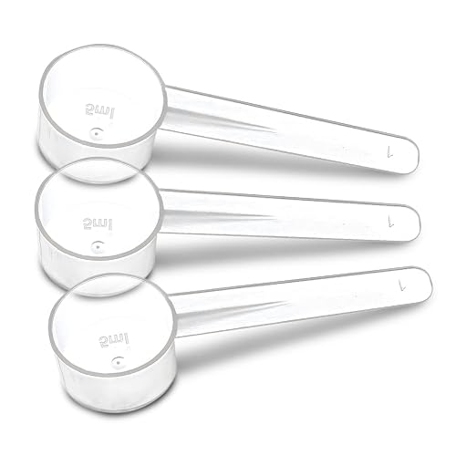 Existing Beauty 3 Pack Teaspoon Measuring Spoons, 1 Tsp 5 mL Plastic Creatine Scoops
