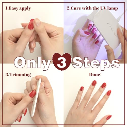 Uñas de gel semicuradas para solucionar el esmalte descascarillado 6
