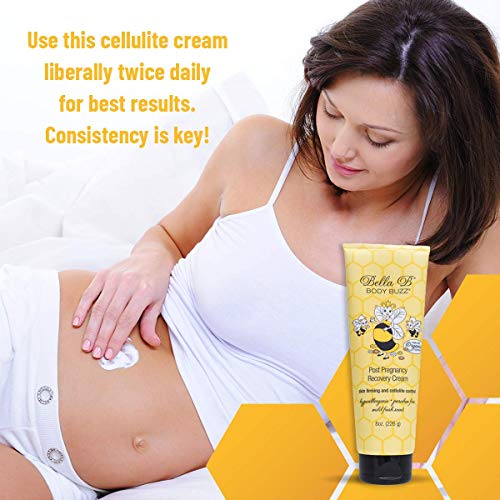 BELLA B Body Buzz Cream - Cellulite Cream - Skin Firming Cream For Pregnancy - Deep Moisturizing Body Cream - Belly Butter For Pregnancy, Cellulite and Firming Cream, 8 Ounce