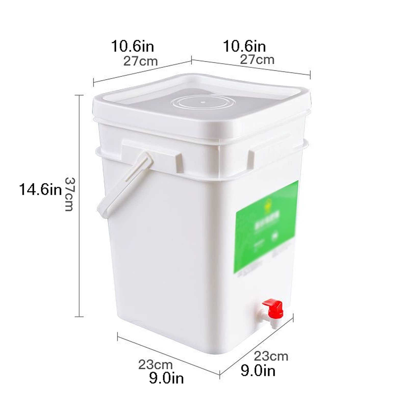 Komposteimer für die Küche, 1,5 l, weiß, mit leicht zu reinigenden, guten Griffen, für den Innenbereich, Lebensmittelkomposteimer zum Recycling, inklusive Kompostbeutel