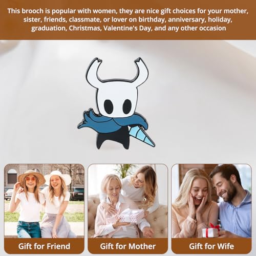 4 Stück Hollow Knight Anstecker Pin Cartoon Anime Abzeichen Pins Buttons Anstecker Enamel Anstecker Für DIY Kleidung Pullover Hemdjacke Kleidung Tasche