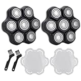 7 Blades Head Shaver Replacement Heads - Magnetic Shaver Replacement Heads - Universal Replacement Heads 2pcs