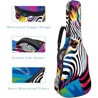 JRHEJTFZ Housse pour guitare acoustique de 1,9 cm d’épaisseur – Imperméable – Durable et élégante – Imprimé zèbre, Multicolore 4., 42.9×16.9×4.7 in, Motif imprimé tendance - Les Beatles, Paul McCartney, John Lennon, RIngo Starr, George Harrison JRHEJTFZ Housse pour guitare acoustique de 1,9 cm d'épaisseur - Imperméable - Durable et élégante - Imprimé zèbre, Multicolore 4., 42.9x16.9x4.7 in, Motif imprimé tendance – Image 4