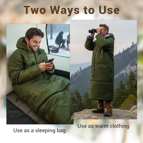 Bolsa de Dormir para Adultos ARVAGGCY en Exterior e Interior, Temperatura Aplicable 25°F-50°F, Diseño para Camping, Senderismo y Aventuras al Aire Libre miniatura 5