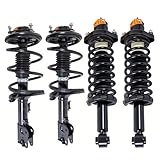 MOSTPLUS Front and Rear Complete Strut Assembly & Shock Absorber w/Coil Springs compatible with 2008-2017 Mitsubishi Lancer ES DE GT, Replace 172356 (Set of 4)