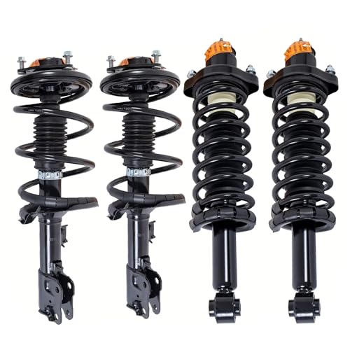 MOSTPLUS Front and Rear Complete Strut Assembly & Shock Absorber w/Coil Springs compatible with 2008-2017 Mitsubishi Lancer ES DE GT, Replace 172356 (Set of 4)