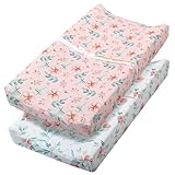 FHMJYH Funda elástica para cambiador de bebé, cómoda y segura (flor rosa)