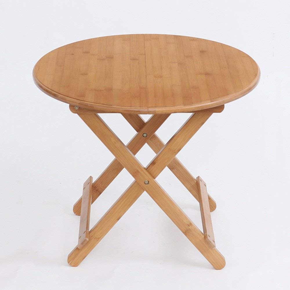 WYZXR Folding Table Adjustable Round Table/Mobile Computer Table/Portable Dining Table/Home Storage Table Can be rotated (Size : 100 100 75CM)