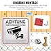 Achtung Videoüberwachung Schild 15x15cm, Aufkleber Videoüberwachung Außen selbstklebend, Hinweisschild Kameraüberwachung für Haus, Garten & Geschäft, langlebiges Aluminium, 2 Stück