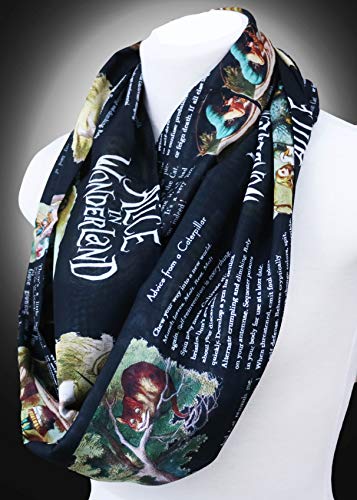 Di Capanni Alice in Wonderland infinity scarf Book Lewis Carroll colorful images John Tenniel women3