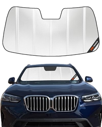 Pigenius Windshield Sun Shade for BMW X3 (G01) 2018-2023, Fits xDrive30i M40i X3 M. Reflective...