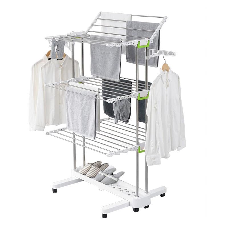 SG StockNicedeal Newerlives BR505 3-Tier Collapsible Clothes Drying Rack Laundry Rack Indoor & Outdoor Use (BR505-1 piece)