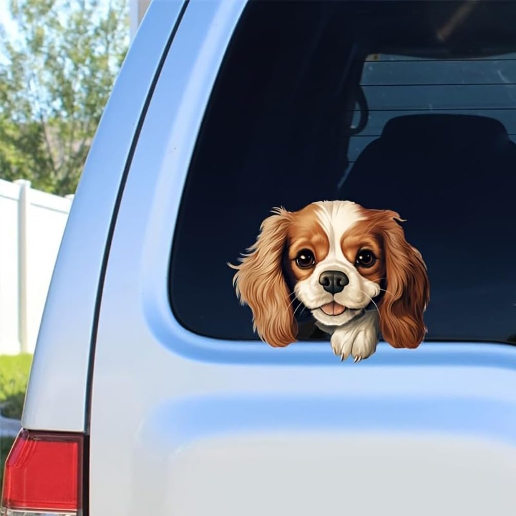 2pc Cavalier King Charles Spaniel Vinyl Decal 5.12"x4.72", Cute Dog Sticker for Car, Truck, Laptop, Window, Pet Lover Decor |#DK113 - Image 4