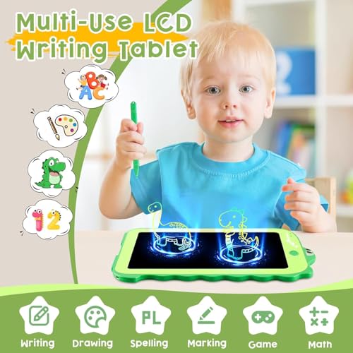 LCD Writing Tablet for Kids, Colorful Toddlers Toys Drawing Board, Educational Kid Toys, Doodle Pad Dinosaur Toy for 3 4 5 6 7 8 Year Old Boys Girls Birthday Party Christmas Gifts,8.5inch - Image 3