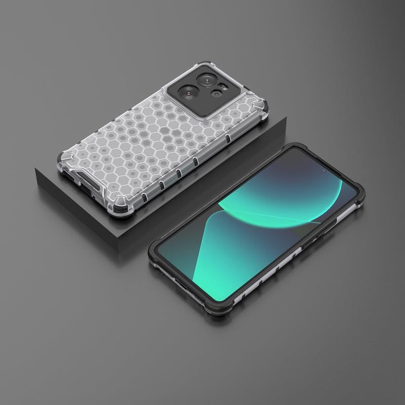 Image of Plastic Bumper Back Case Cover for Xiaomi 13T / Mi 13T Pro 5G (Transparent)