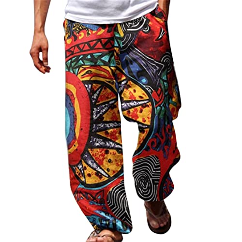 Herren Baggy Hose Stretch Lang Lässig Sporthose Hipop Look Punk Stil...