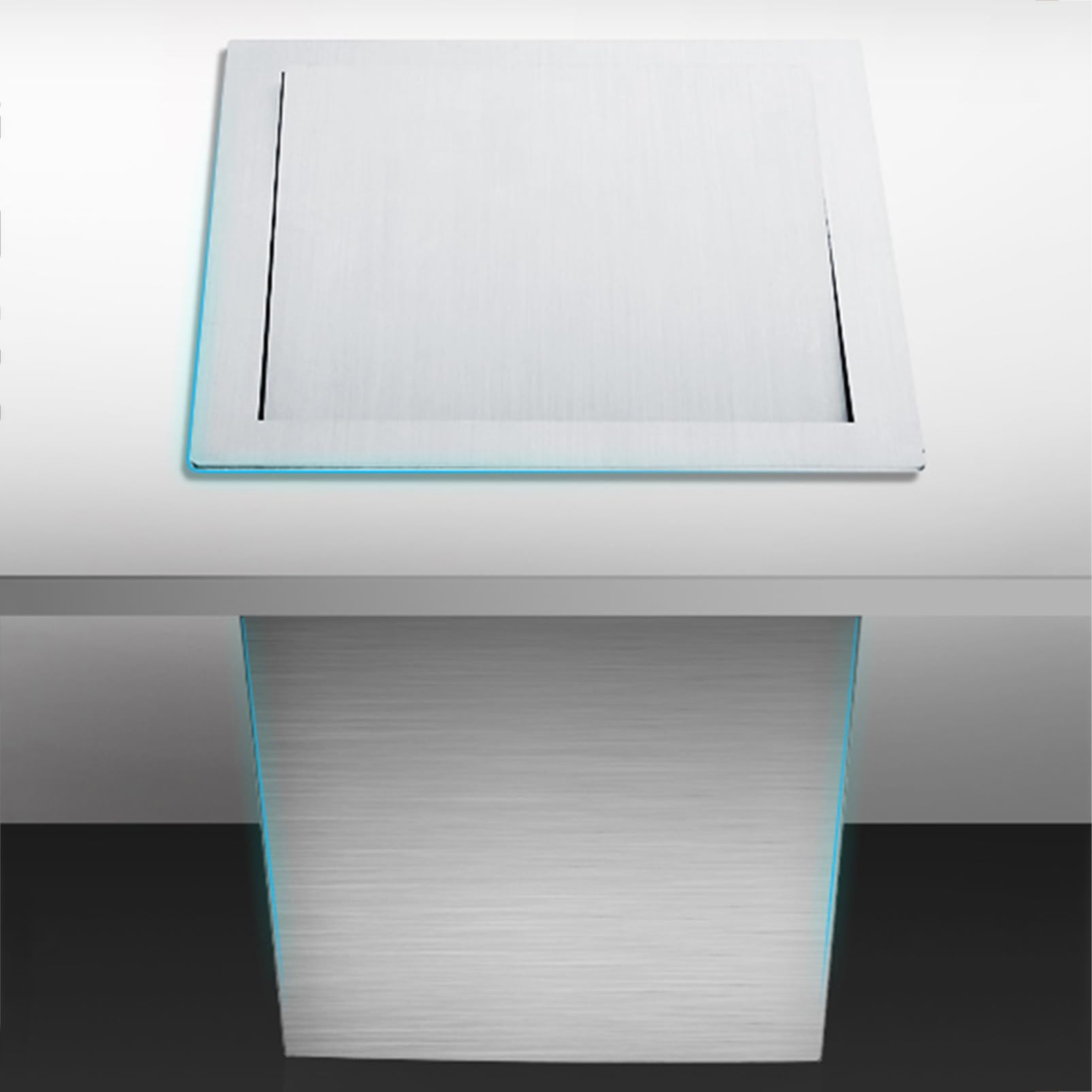 Recessed Trash Can Lid, Kitchen Cabinet Trash Can Built-in Desktop Waste Chute, Countertop Recessed bin Swing Flap Bin Lid
