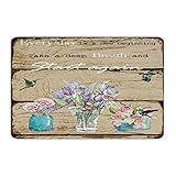 Merveilleux cadeau : notre plaque décorative en métal est le cadeau personnalisé parfait à offrir à vos amis et votre famille pour une pendaison de crémaillère, Pâques, la fête des mères, la fête des pères, un anniversaire, Noël, un mariage, une fête prénatale, etc. Créant une atmosphère tendance et attrayante