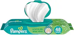 Lenços Umedecidos Pampers Aroma de Aloe Vera 48 Unidades, Pampers