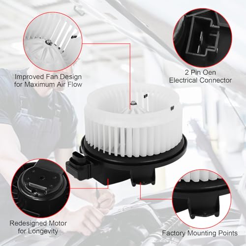 Image of 700203 HVAC Blower Motor Assembly fit for 07-17 Ford Edge | for Honda Accord /CR-V /Odyssey /Pilot, for Dodge Journey, for Jeep Wrangler, for Chrysler Sebring