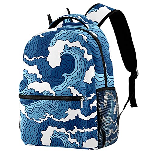 Sac à dos japonais bleu ergonomique pour transporter vos affaires de cours