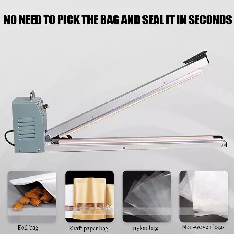 macchina di sigillamento a caldo del sigillatore di impulso di 600mm per i sacchetti di plastica & del foglio di alluminio, temperatura regolabile