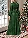 Caodip Glitter Tulle Elegant Wedding Guest Dresses for Women Long Sleeves Classy Evening Gowns A Line Formal Prom Dress for Women Sage Green US10