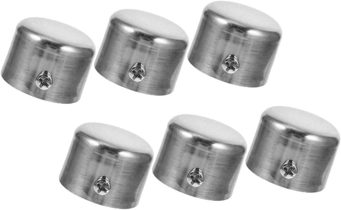 6pcs Decorative Curtain Rod End Caps Premium Metal Finials for Stylish Window Treatments Compact Design for Easy Installation Elegant Finish for Home Office