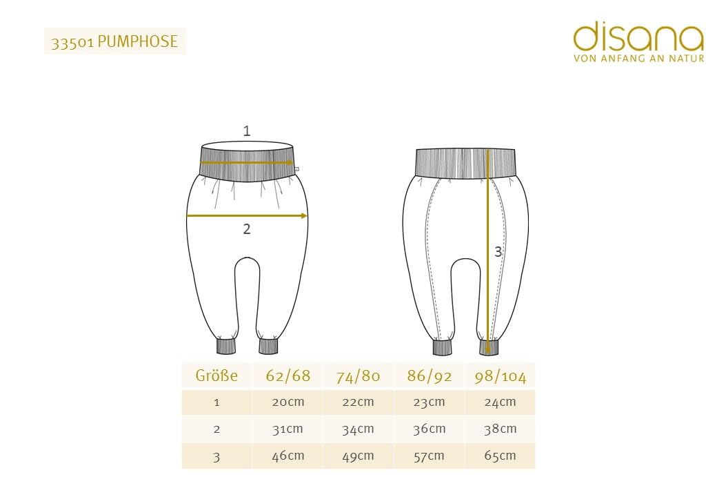 Disana Pantalones bombachos para bebé y niños – 100% merino orgánico, ligero – transpirable y crece – Unisex talla 62 – 104 – sostenible y justa – especialmente cómodo – Fabricado en Alemania