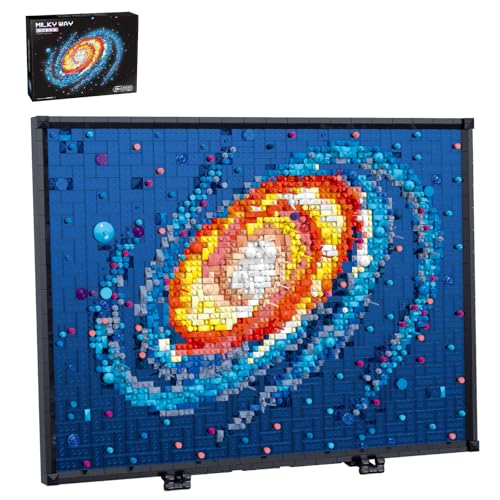 HJPLPXH Milky Way Galaxy Micro Mini Baustein Kunstmodell, Mini Ziegelsteine Sets Kreative Ideale Geschenke für Jungen Mädchen Erwachsene (2438PCS)