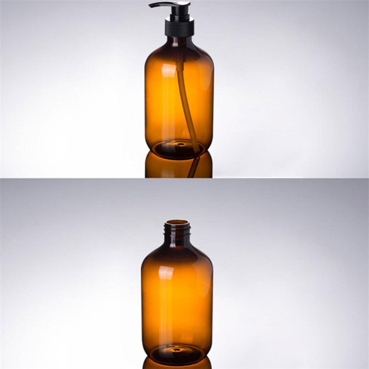 Plastic Empty Pump Shower Bottle Ml Brown for Hotel Use image 3
